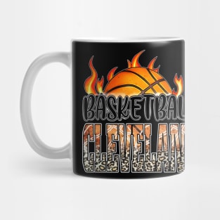 Classic Basketball Design Cleveland Personalized Proud Name Mug